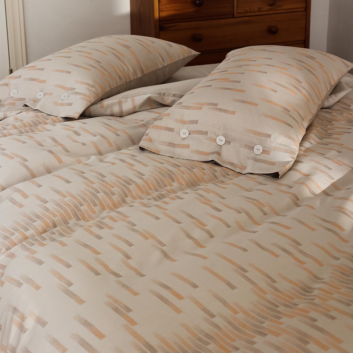 91家纺网 家纺一手货源 找家纺 （总）ONE TWO ONE 121 2026新款100s50支长绒棉全棉纯棉床上用品色织提花四件套-烟花时