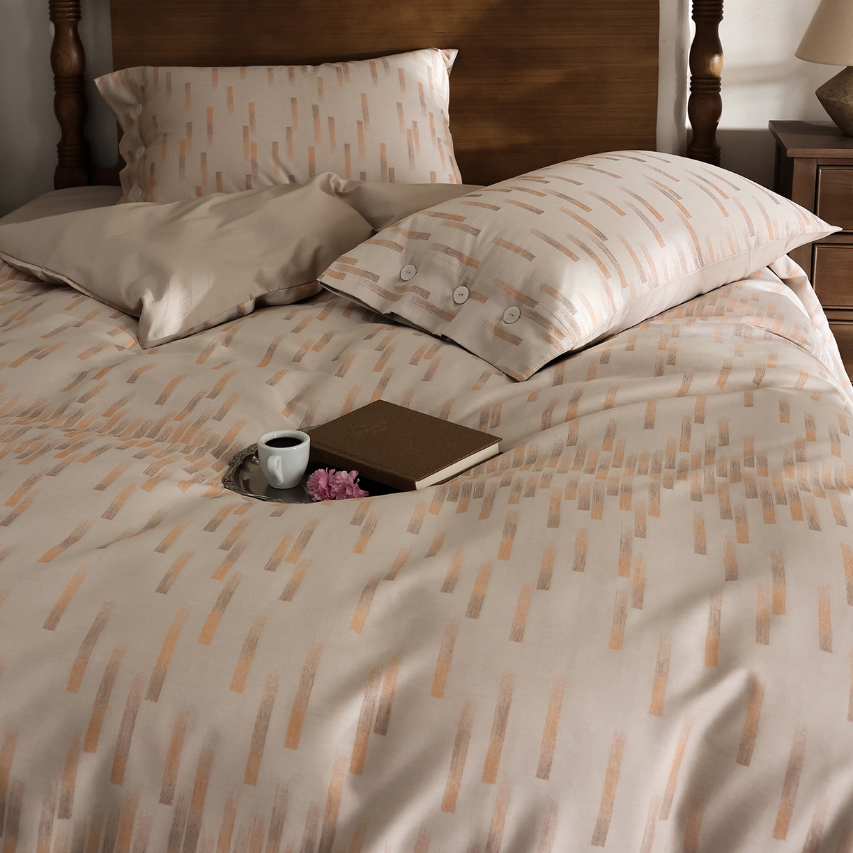 91家纺网 家纺一手货源 找家纺 （总）ONE TWO ONE 121 2026新款100s50支长绒棉全棉纯棉床上用品色织提花四件套-烟花时