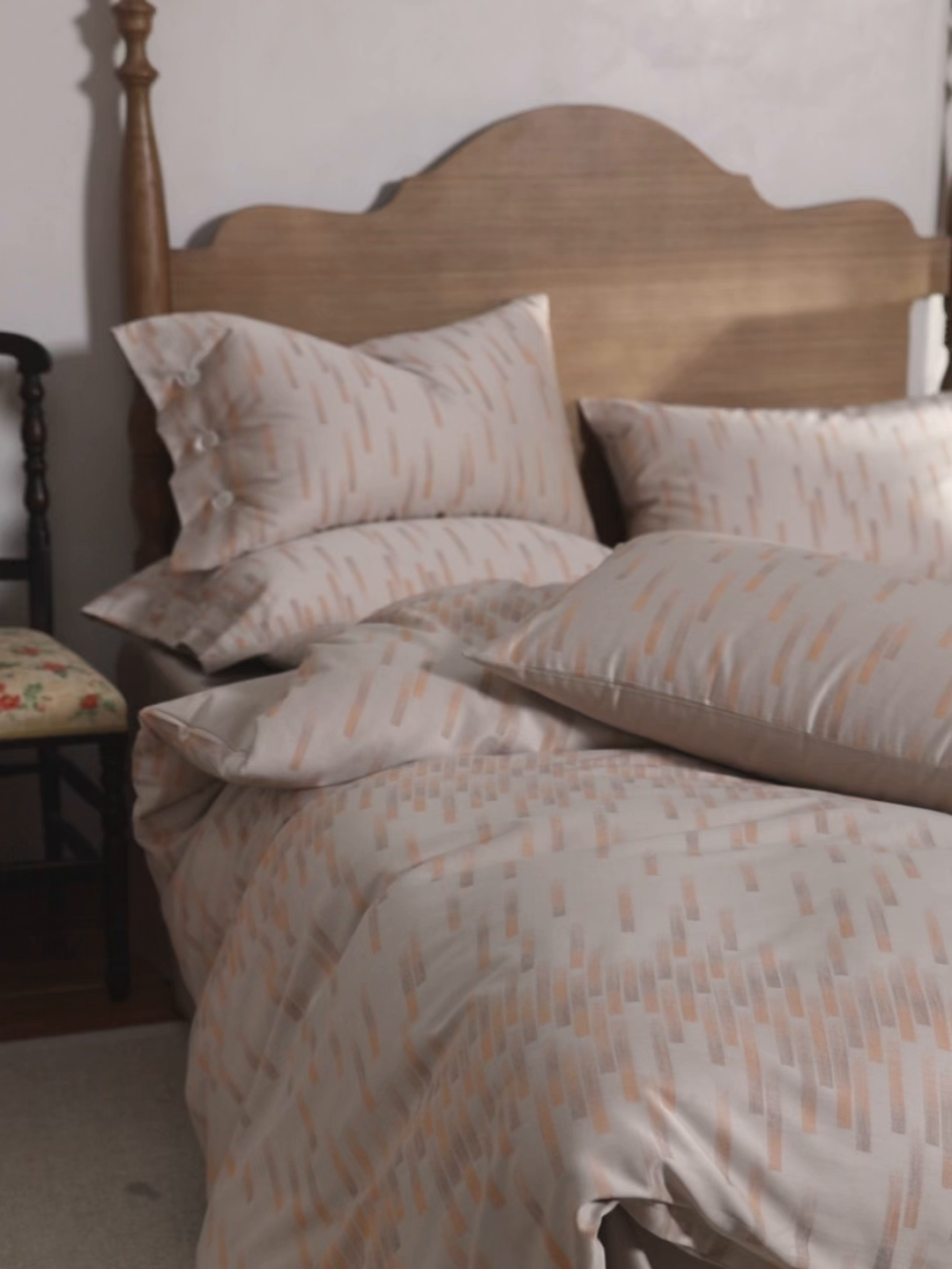 91家纺网 家纺一手货源 找家纺 ONE TWO ONE 121 2026新款100s50支长绒棉全棉纯棉床上用品色织提花四件套-烟花时 烟花时-橘