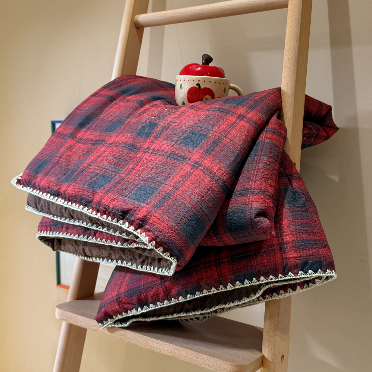 91家纺网 家纺一手货源 找家纺 （总）水墨江南 2026新款云感皱皱纱贝壳边夏被四件套