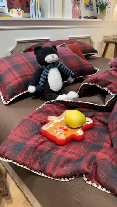 91家纺网 家纺一手货源 找家纺 （总）水墨江南 2026新款云感皱皱纱贝壳边夏被四件套