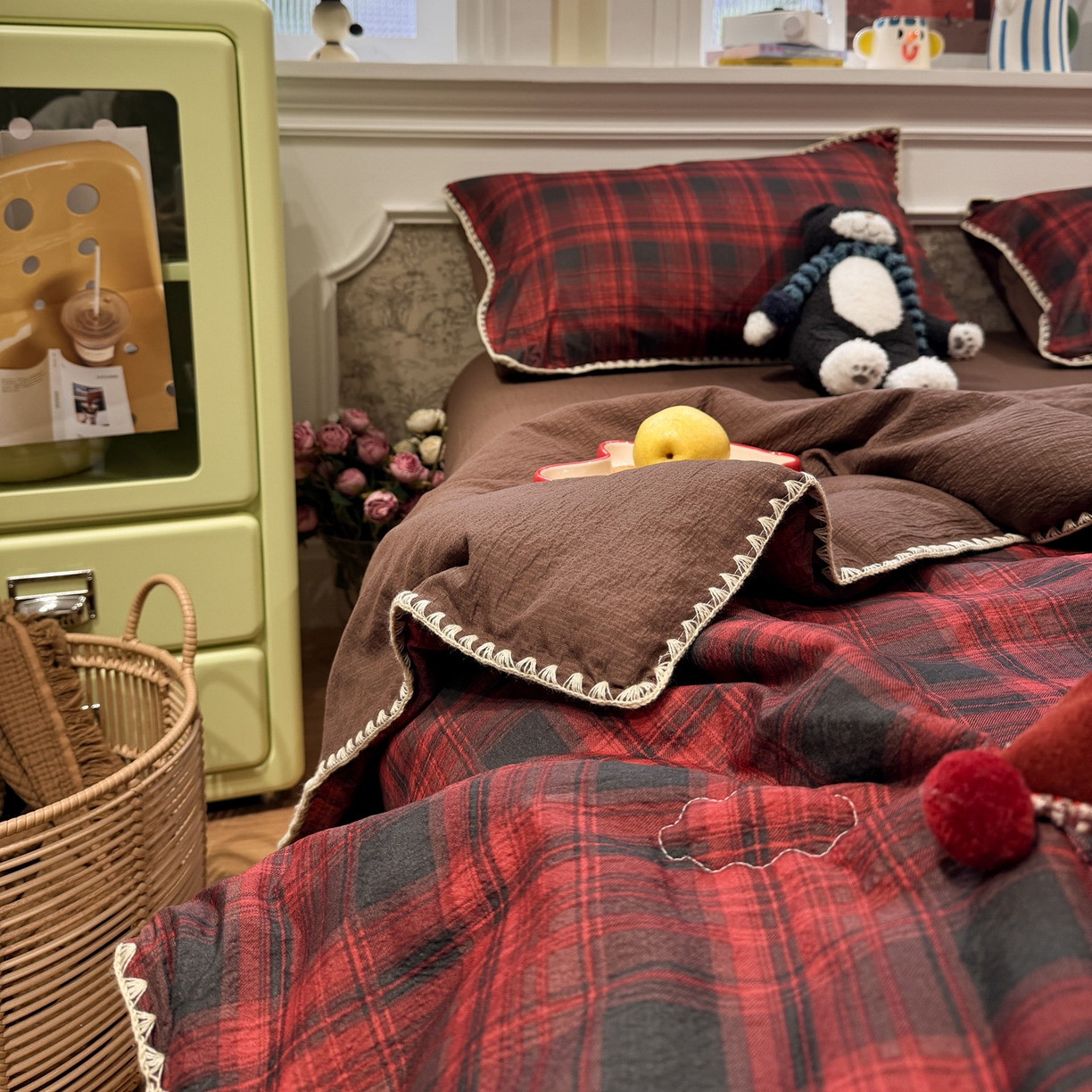 91家纺网 家纺一手货源 找家纺 （总）水墨江南 2026新款云感皱皱纱贝壳边夏被四件套