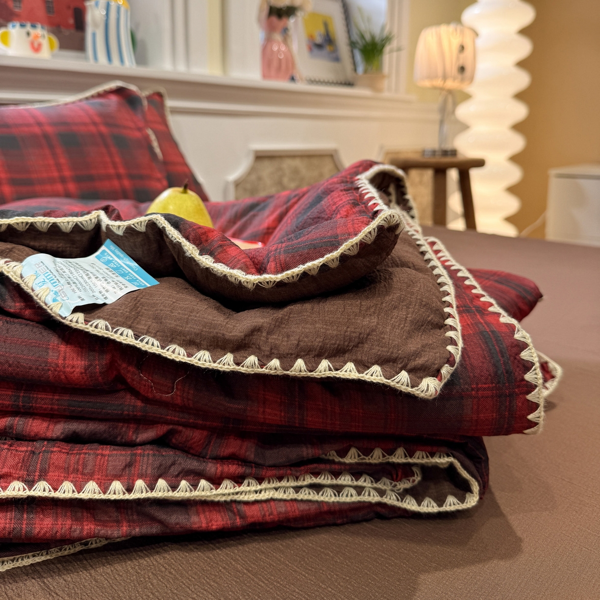 91家纺网 家纺一手货源 找家纺 （总）水墨江南 2026新款云感皱皱纱贝壳边夏被四件套