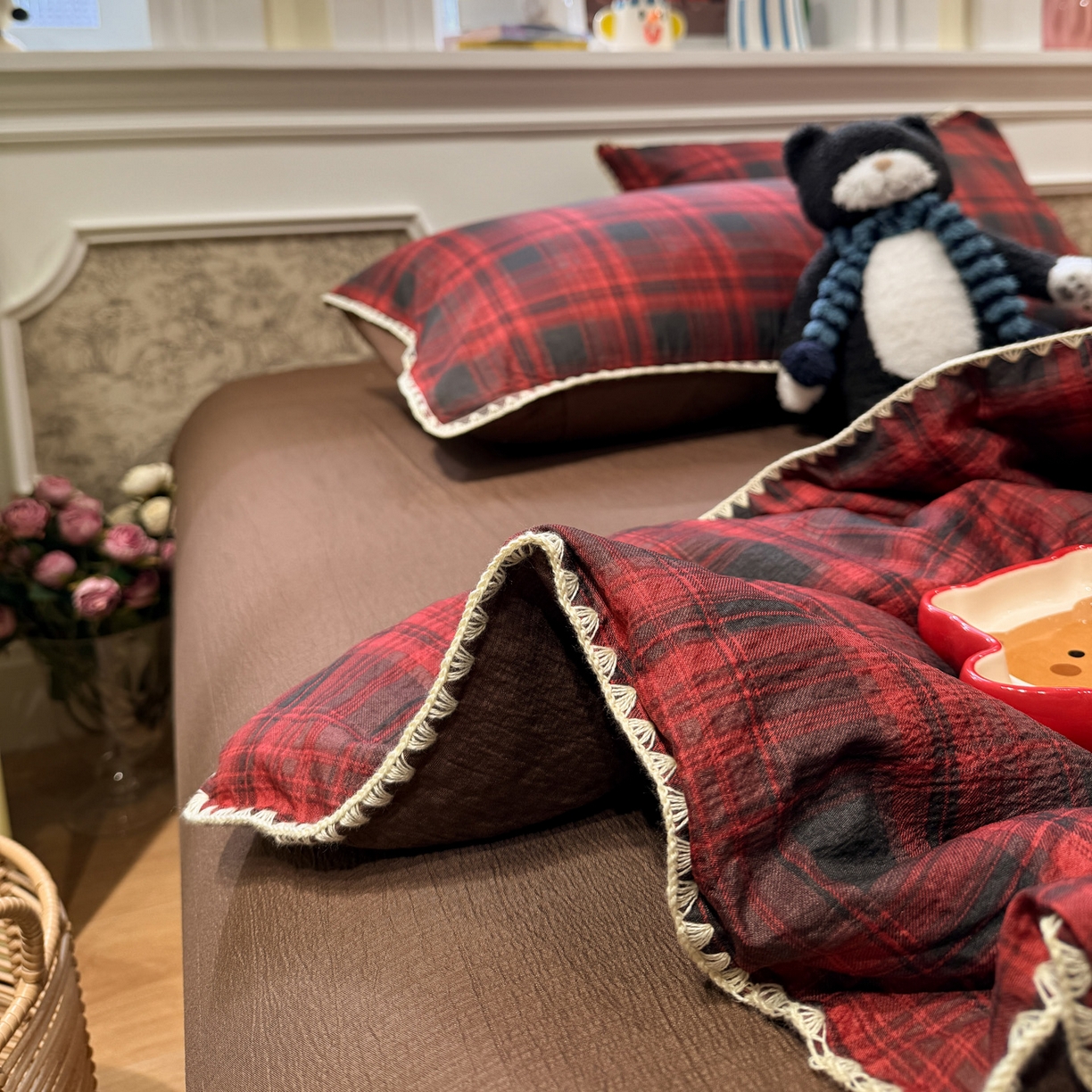 91家纺网 家纺一手货源 找家纺 （总）水墨江南 2026新款云感皱皱纱贝壳边夏被四件套