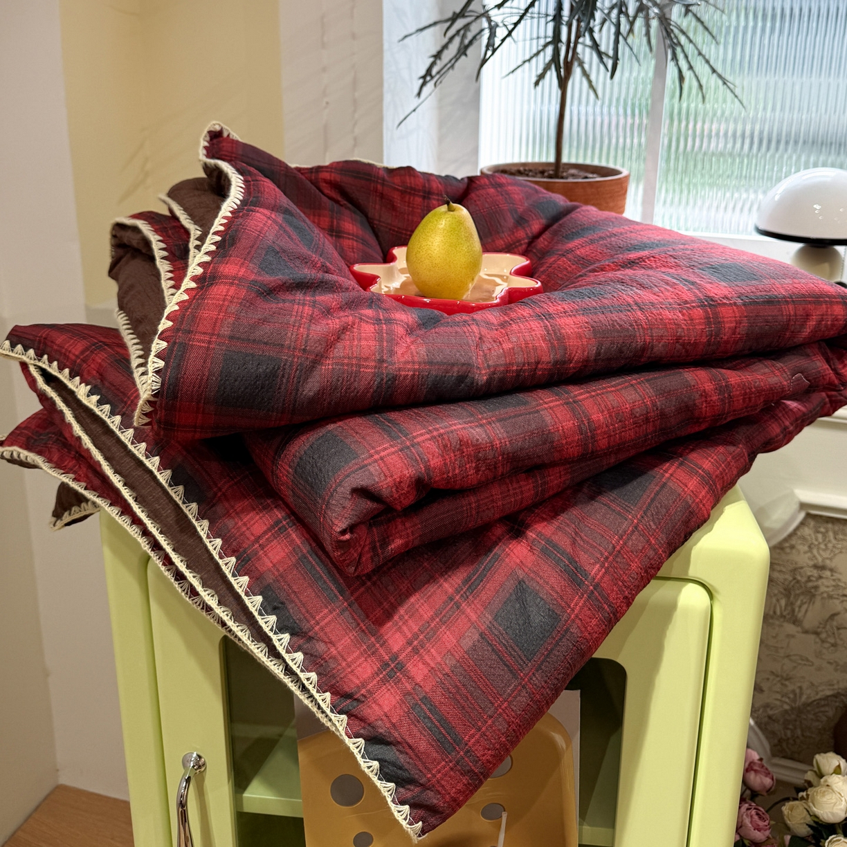 91家纺网 家纺一手货源 找家纺 （总）水墨江南 2026新款云感皱皱纱贝壳边夏被四件套