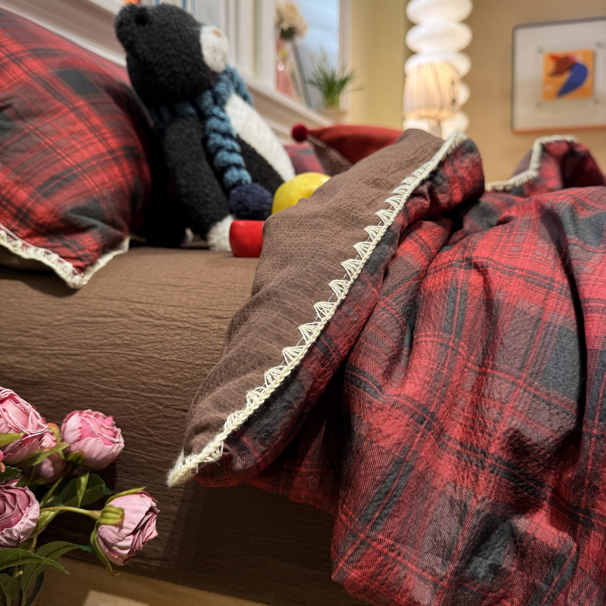 91家纺网 家纺一手货源 找家纺 （总）水墨江南 2026新款云感皱皱纱贝壳边夏被四件套