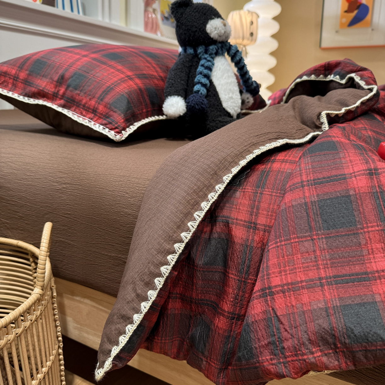 91家纺网 家纺一手货源 找家纺 （总）水墨江南 2026新款云感皱皱纱贝壳边夏被四件套