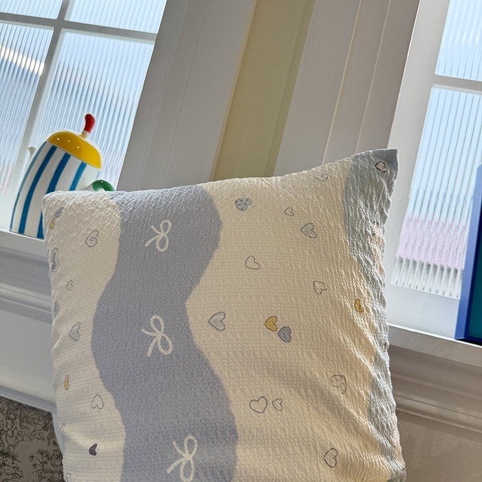 91家纺网 家纺一手货源 找家纺 水墨江南 2026直播热款泡芙棉双层纱四件套 果子象