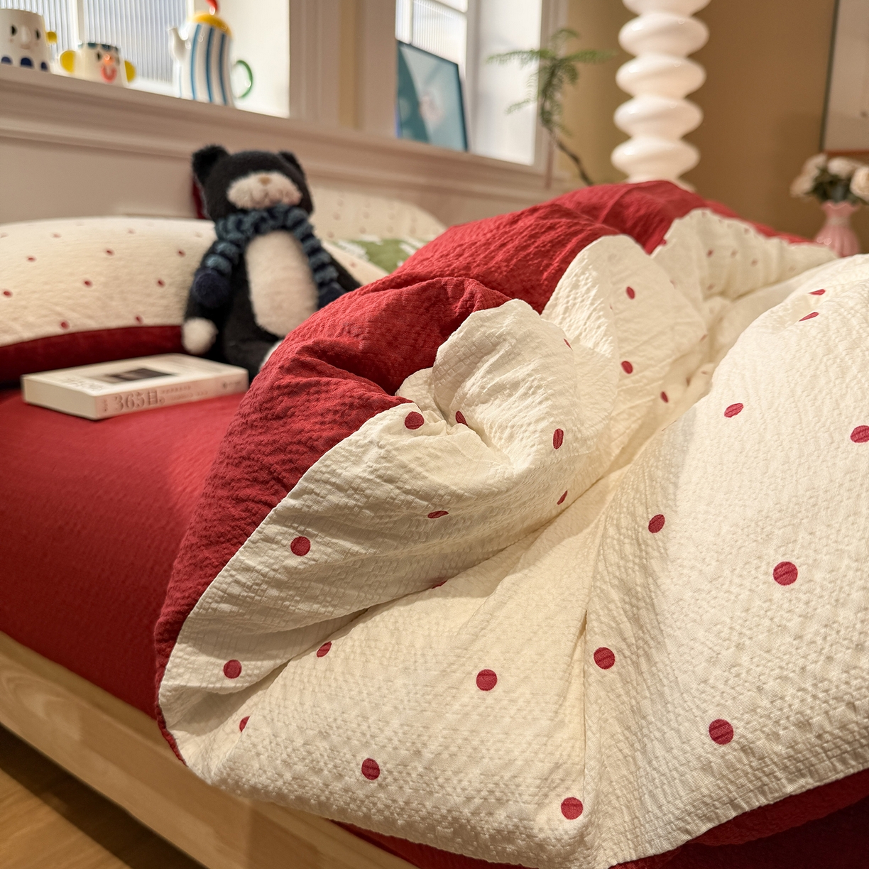 91家纺网 家纺一手货源 找家纺 （总）水墨江南 2026直播热款泡芙棉双层纱四件套