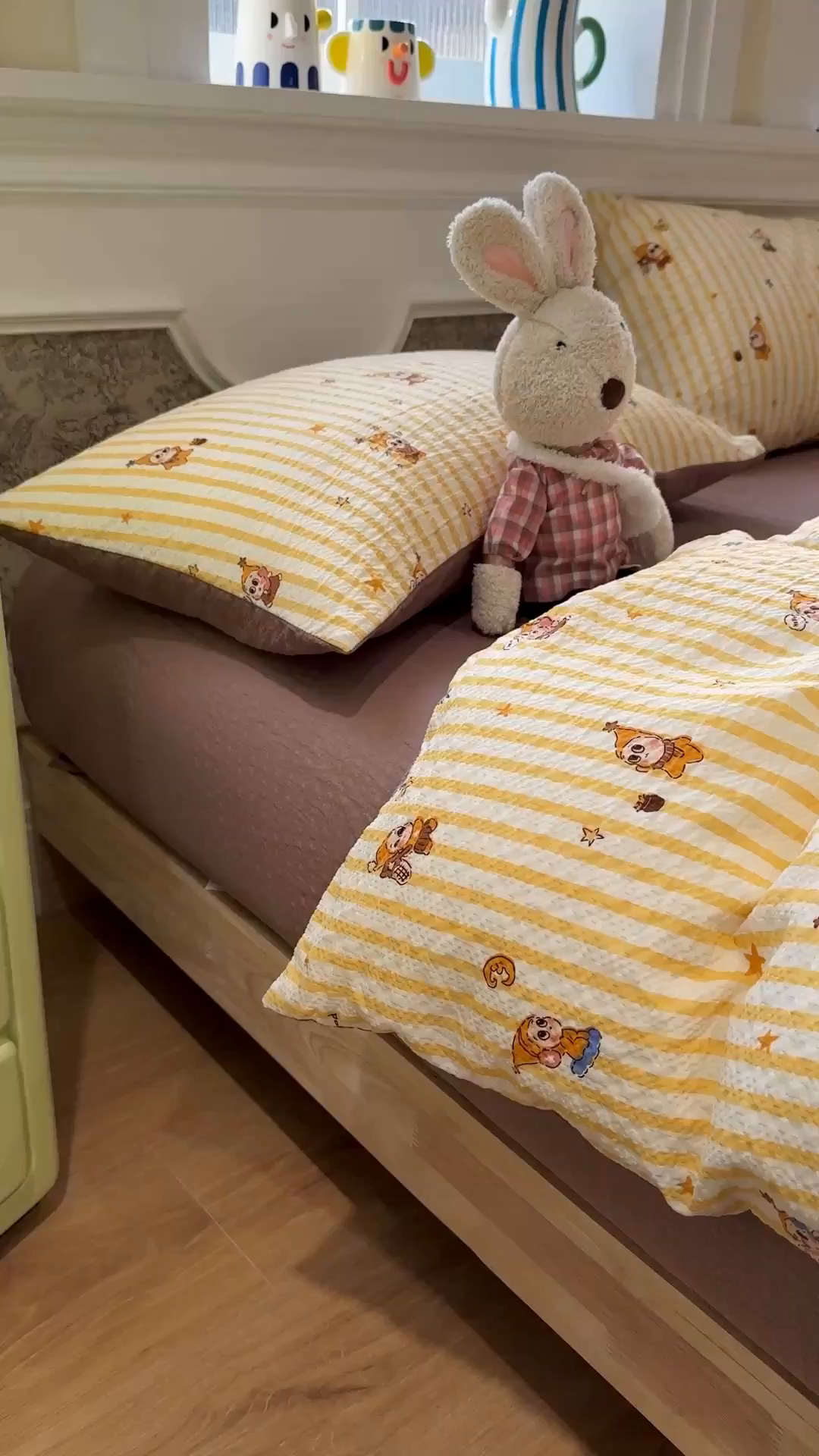 91家纺网 家纺一手货源 找家纺 水墨江南 2026直播热款泡芙棉双层纱四件套 可爱小星星