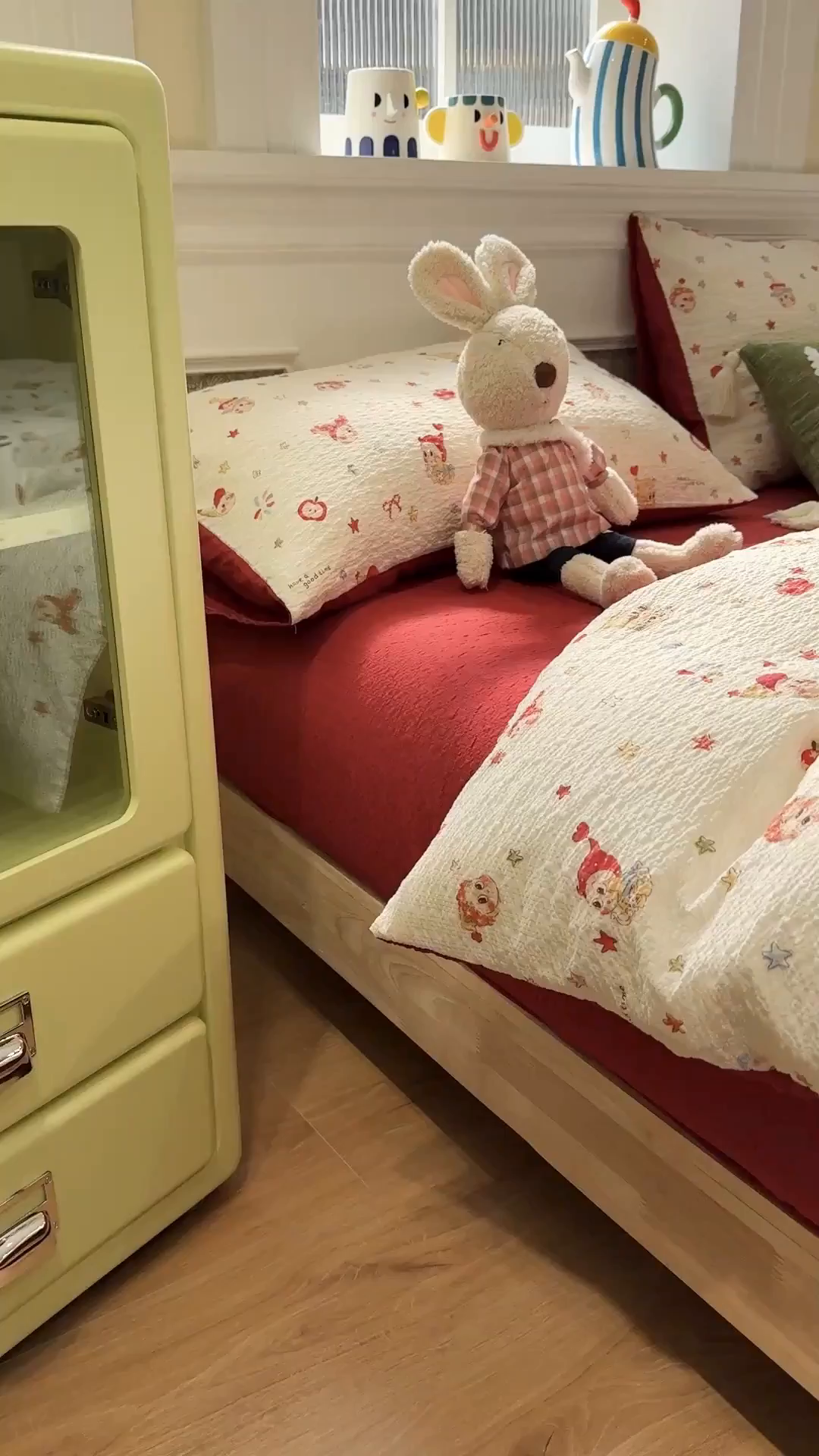 91家纺网 家纺一手货源 找家纺 水墨江南 2026直播热款泡芙棉双层纱四件套 快乐星星