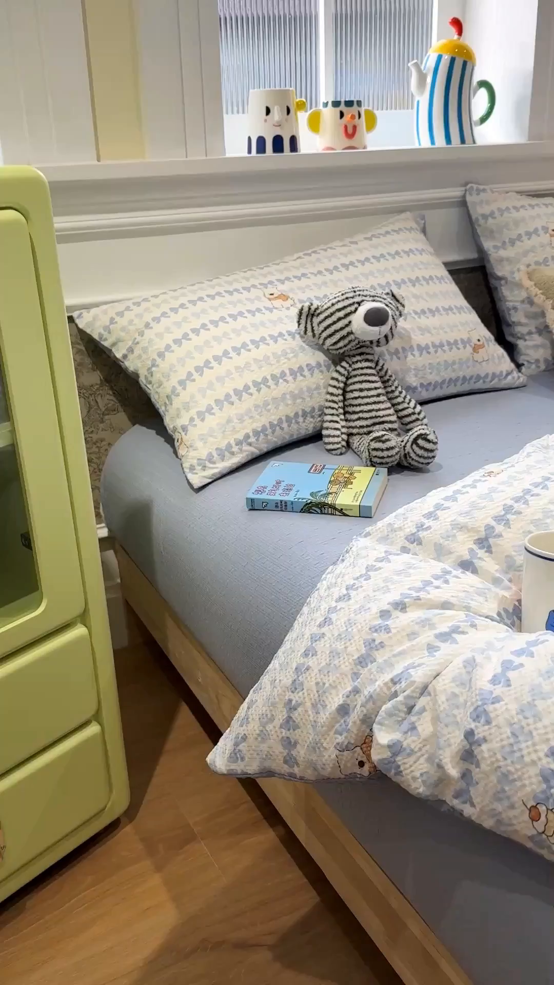 91家纺网 家纺一手货源 找家纺 水墨江南 2026直播热款泡芙棉双层纱四件套 泡芙小狗