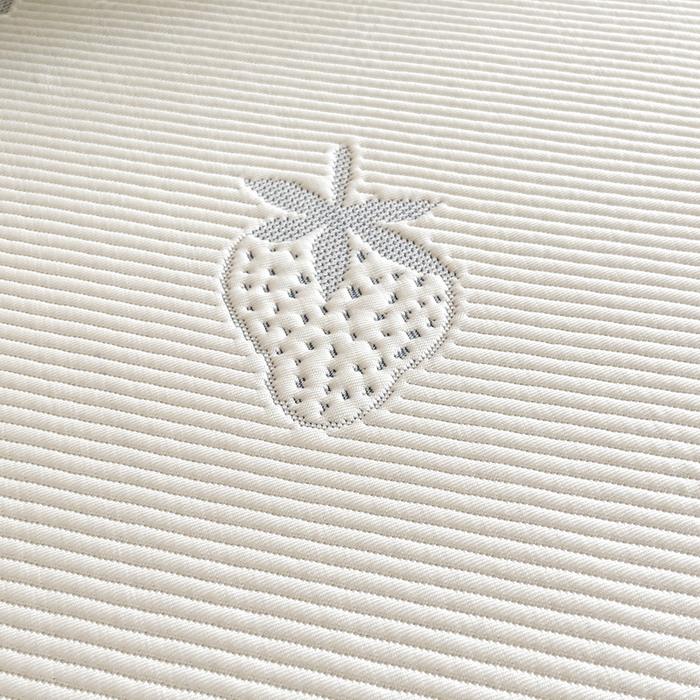 91家纺网 家纺一手货源 找家纺 摩妮卡 2026新款凉感提花冰豆豆复合凉席床席冰丝席三件套 冰豆豆-草莓