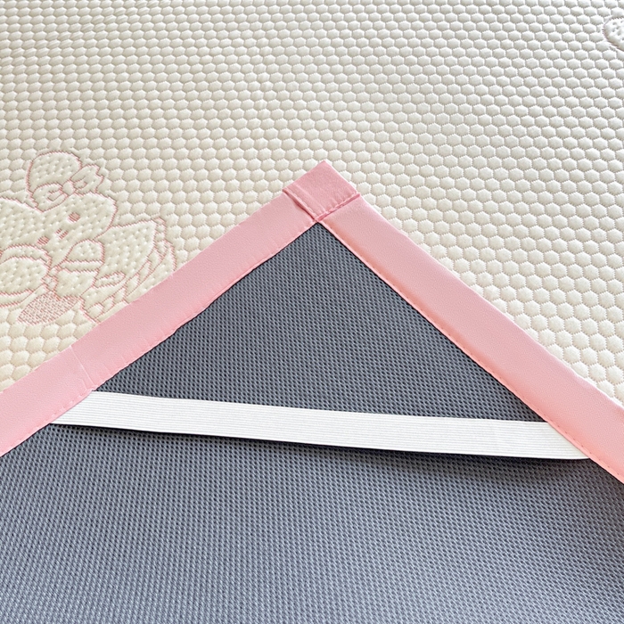 91家纺网 家纺一手货源 找家纺 摩妮卡 2026新款凉感提花冰豆豆复合凉席床席冰丝席三件套 冰豆豆-萌兔兔