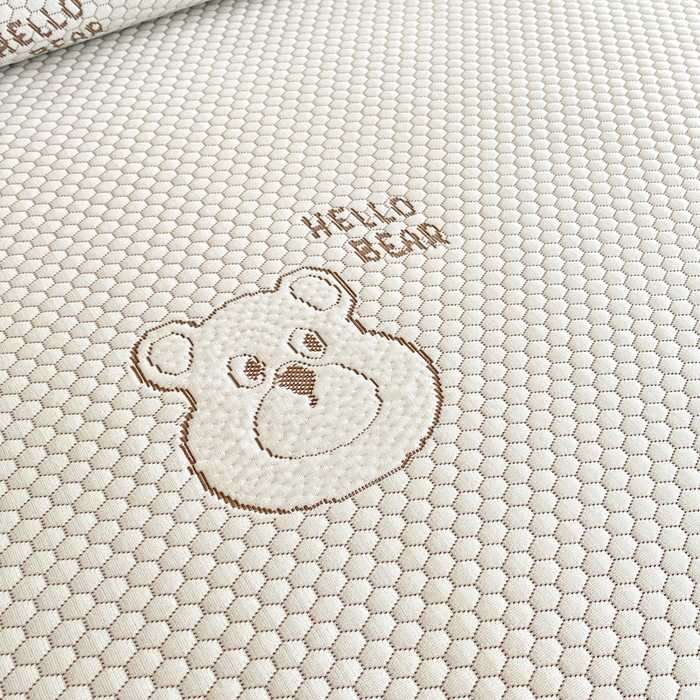 91家纺网 家纺一手货源 找家纺 摩妮卡 2026新款凉感提花冰豆豆复合凉席床席冰丝席三件套 冰豆豆-宝贝熊