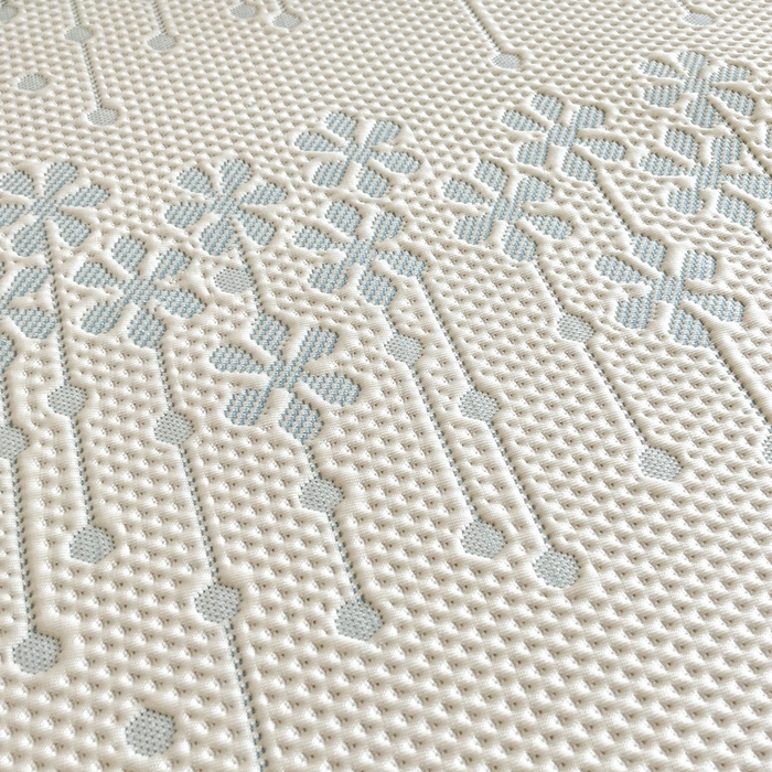 91家纺网 家纺一手货源 找家纺 摩妮卡 2026新款凉感提花冰豆豆复合凉席床席冰丝席三件套 冰豆豆-叶初