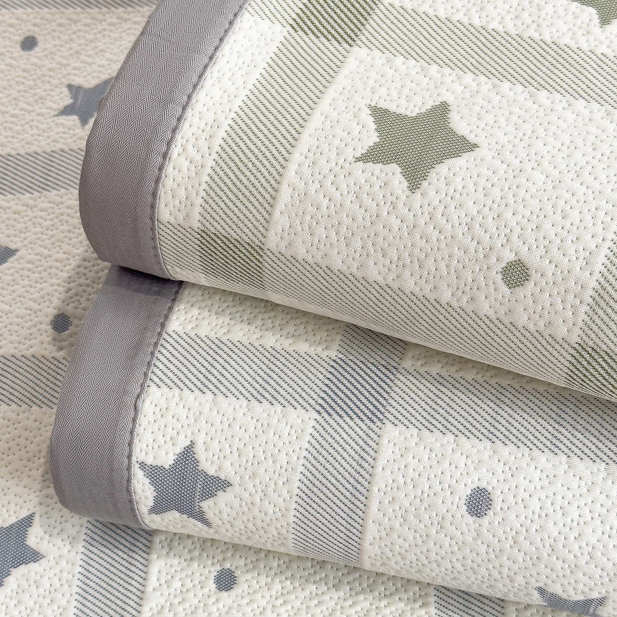 摩妮卡 2026新款凉感提花冰豆豆复合凉席床席冰丝席三件套 组合图