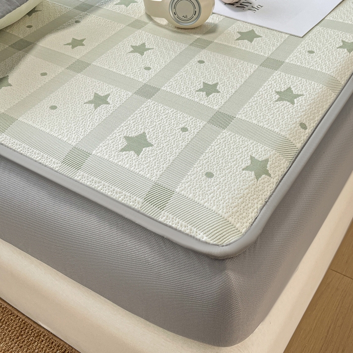 91家纺网 家纺一手货源 找家纺 （总）摩妮卡 2026新款PE中分子凉感冰豆豆凉席三件套床笠三件套