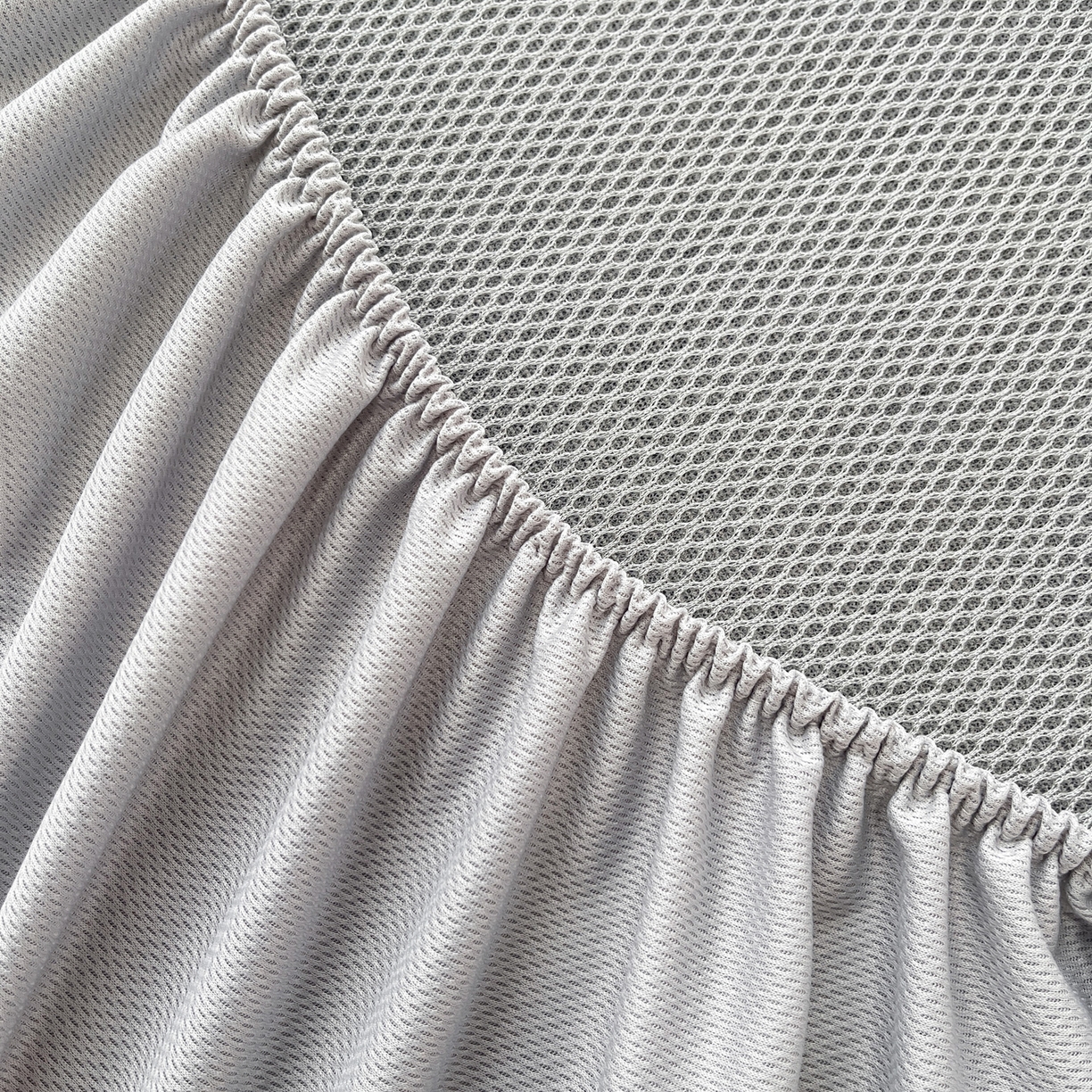 91家纺网 家纺一手货源 找家纺 摩妮卡 2026新款豆豆凉席PE高分子凉感床笠软席冰丝席三件套 几何花境-蓝