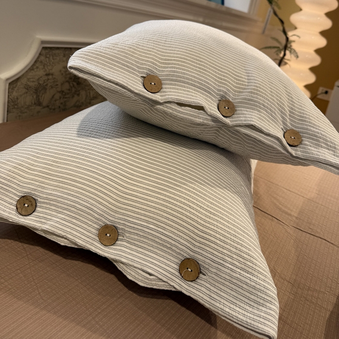 91家纺网 家纺一手货源 找家纺 （总）水墨江南 2026新款无印风水洗提花纽扣款四件套