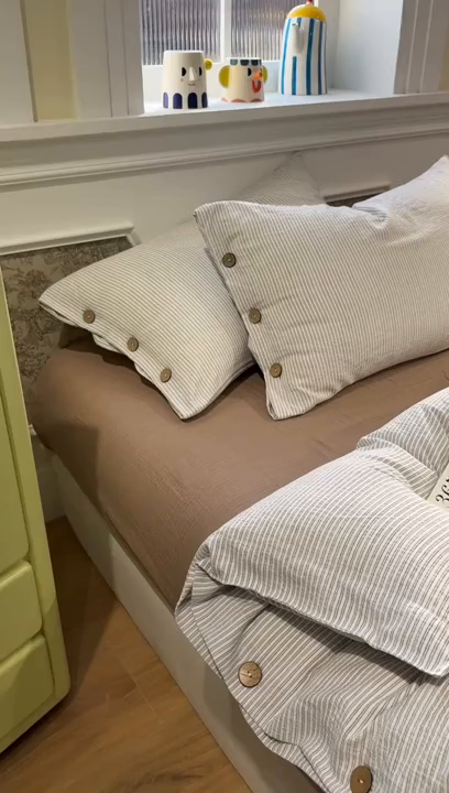 91家纺网 家纺一手货源 找家纺 （总）水墨江南 2026新款无印风水洗提花纽扣款四件套