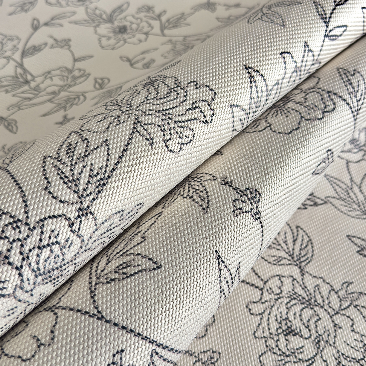 91家纺网 家纺一手货源 找家纺 圣比熊 2026新款高织密高品质印花冰藤凉席席子三件套 素描牡丹-床席款
