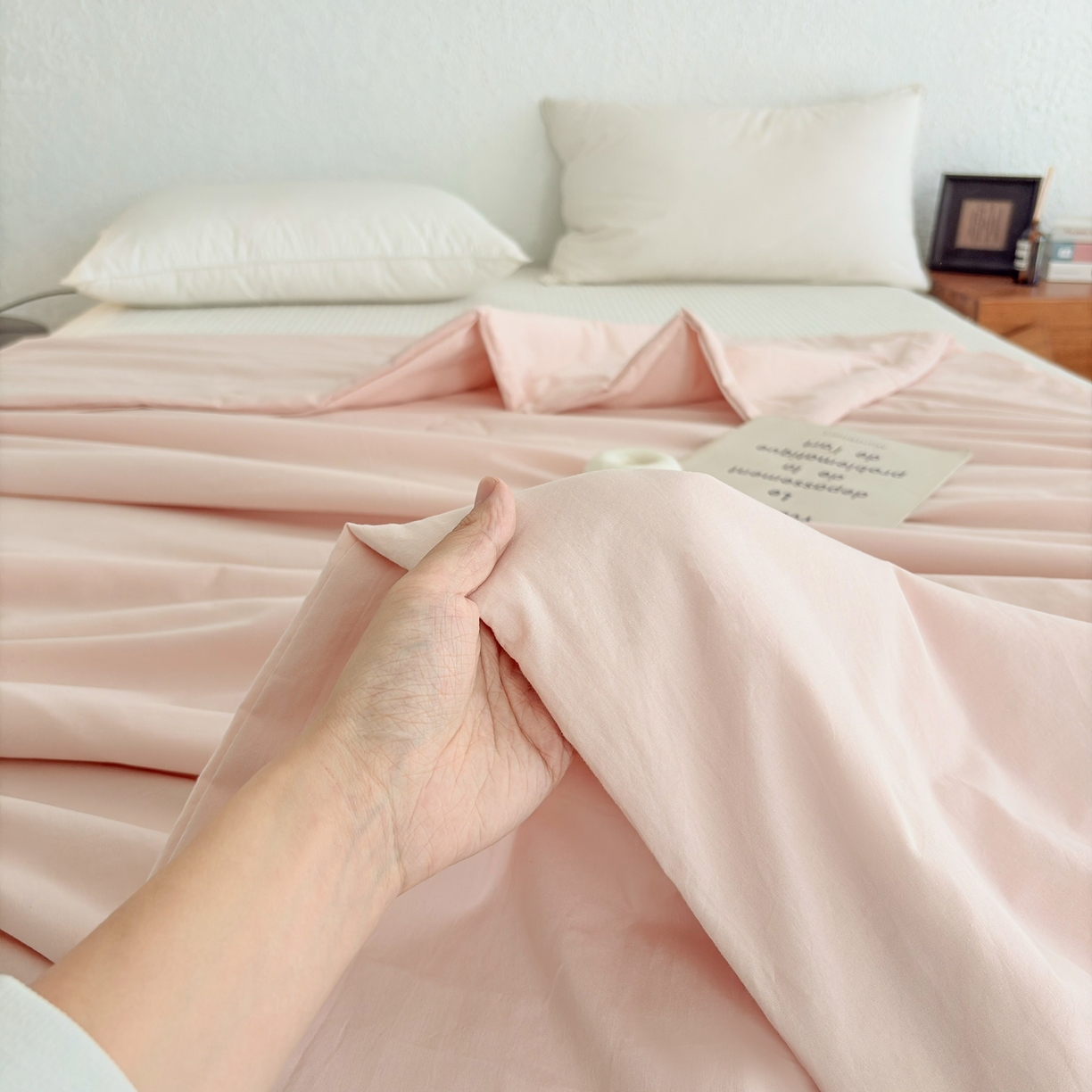 91家纺网 家纺一手货源 找家纺 贝尔 2026新款全棉多用夏被夏凉被空调被 浅粉