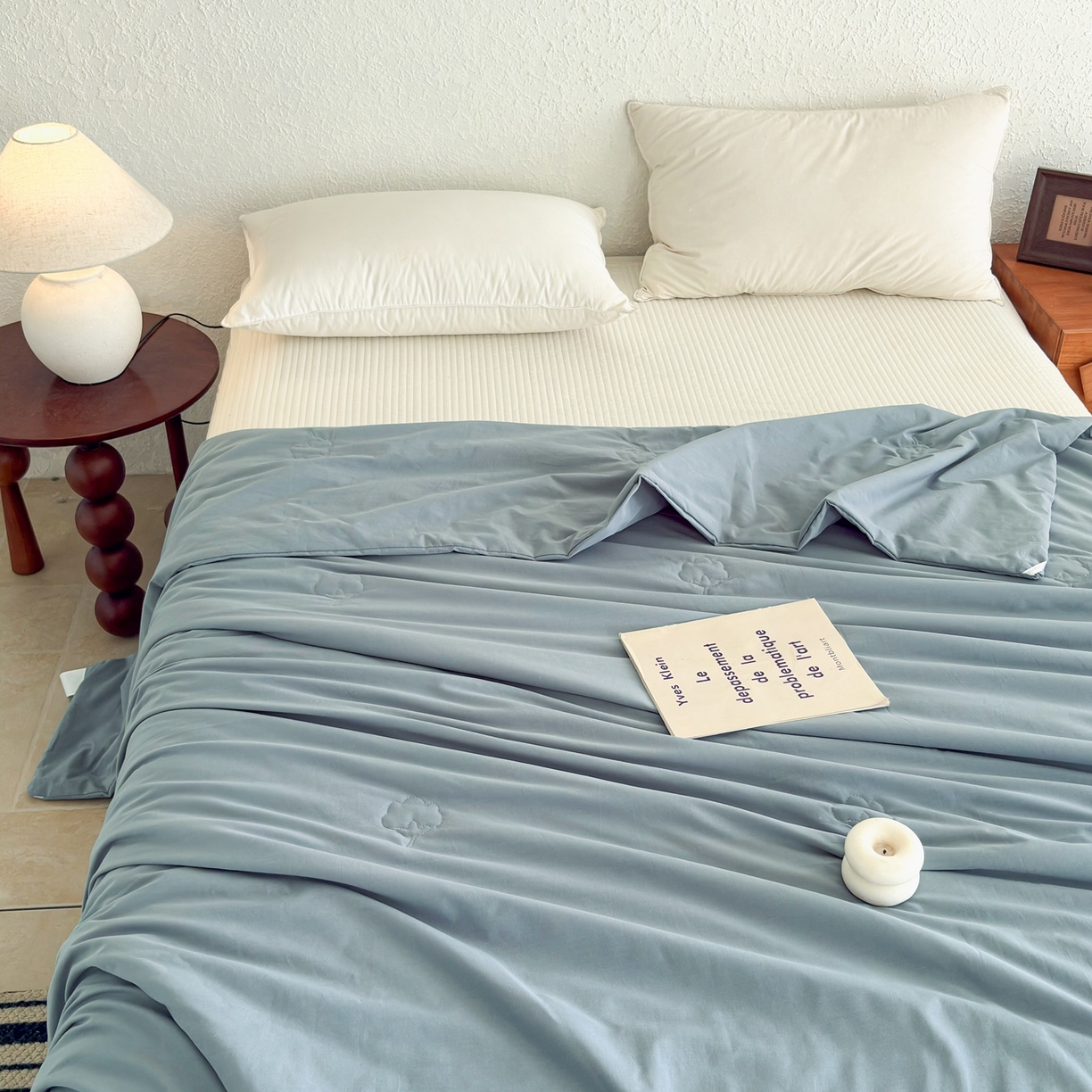 91家纺网 家纺一手货源 找家纺 贝尔 2026新款全棉多用夏被夏凉被空调被 天蓝