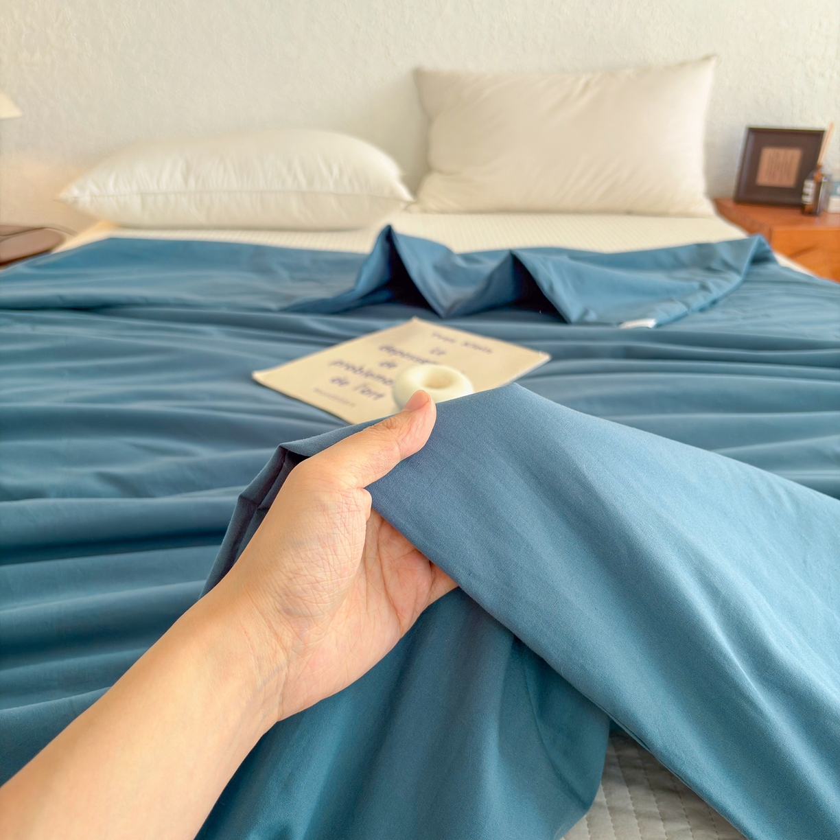 91家纺网 家纺一手货源 找家纺 贝尔 2026新款全棉多用夏被夏凉被空调被 深蓝