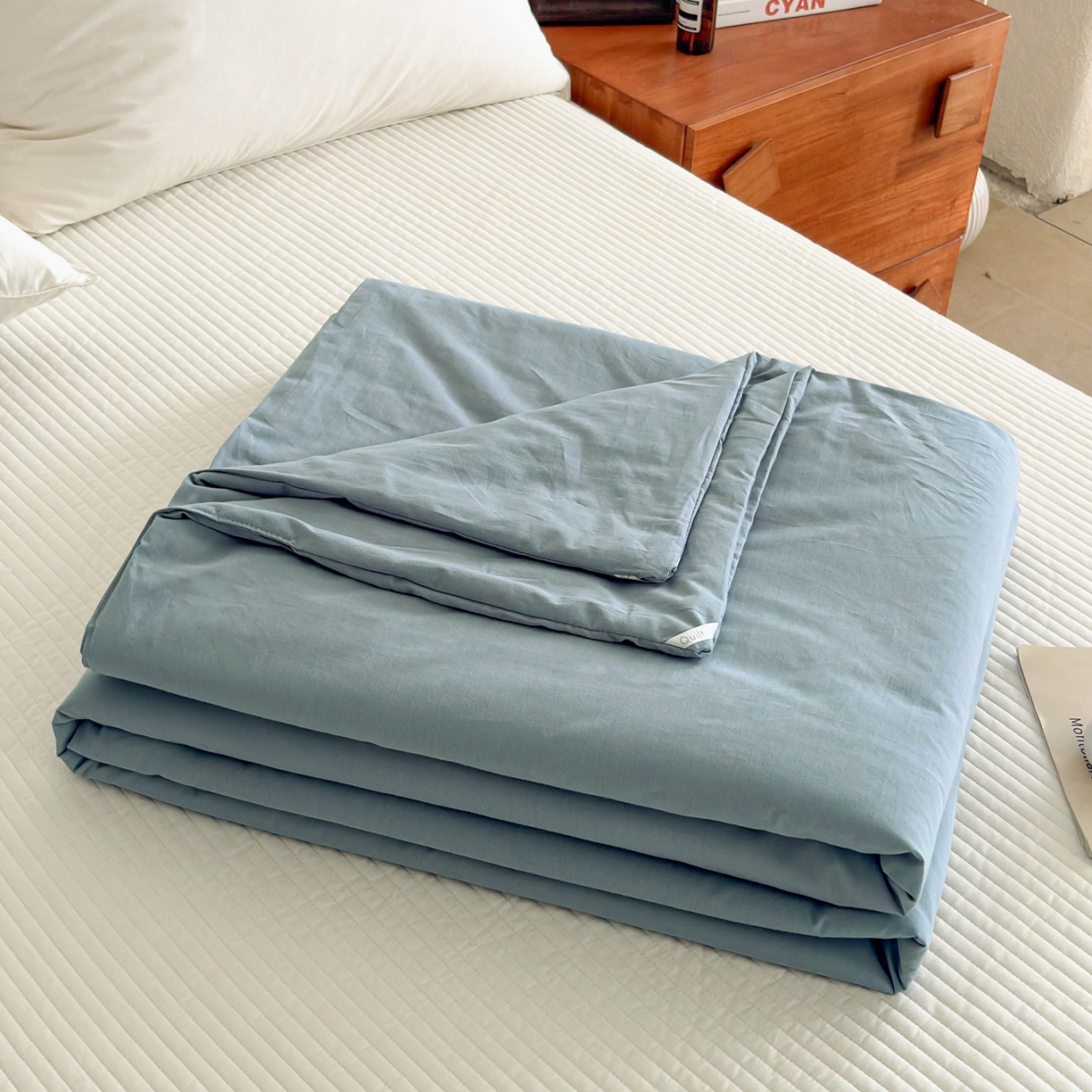 91家纺网 家纺一手货源 找家纺 贝尔 2026新款全棉多用夏被夏凉被空调被 天蓝