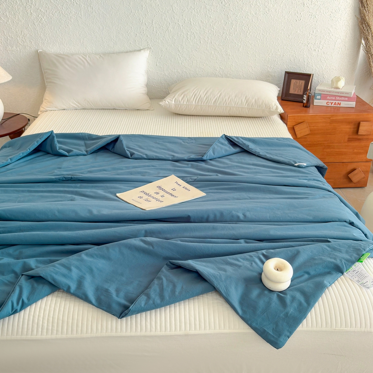 91家纺网 家纺一手货源 找家纺 贝尔 2026新款全棉多用夏被夏凉被空调被 深蓝