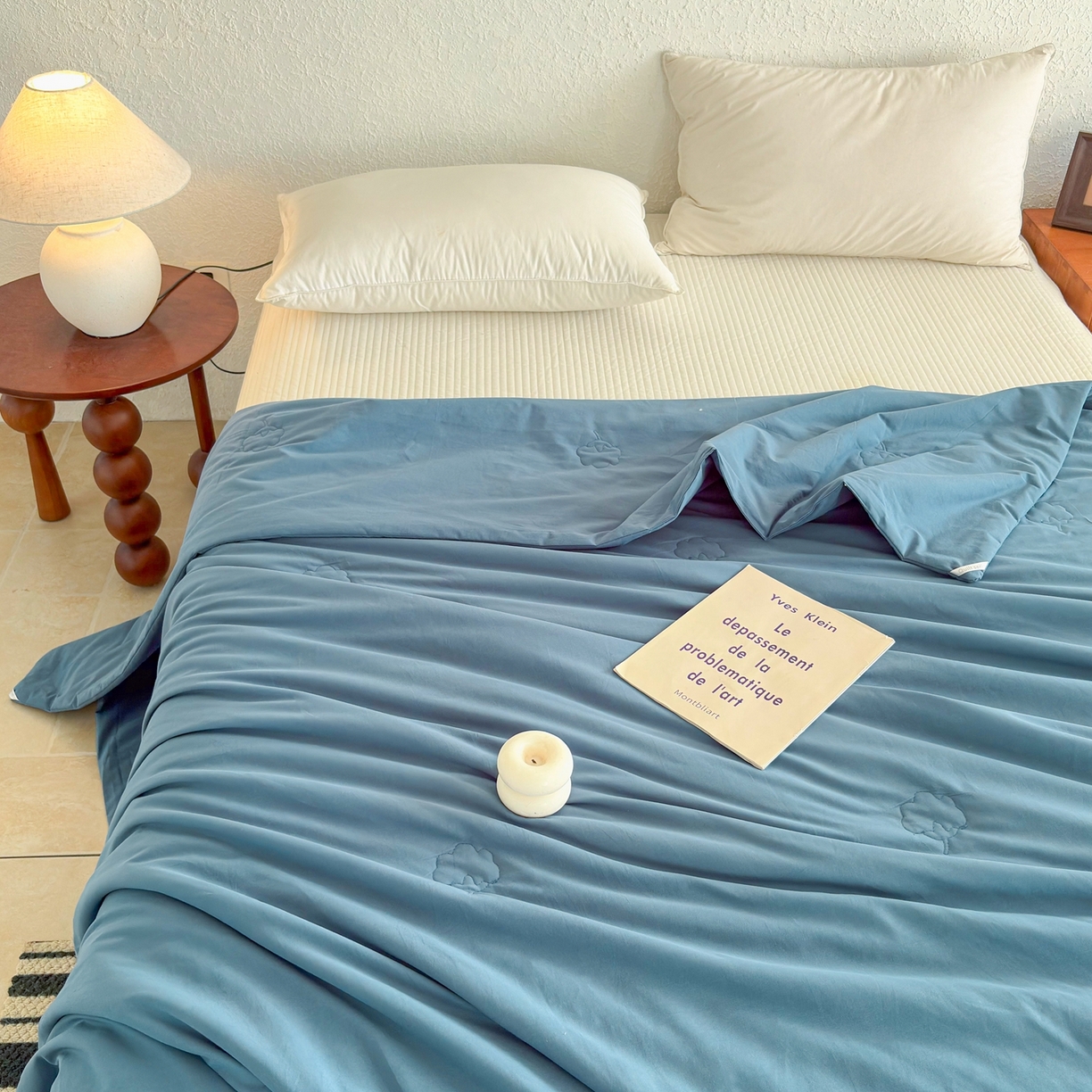 91家纺网 家纺一手货源 找家纺 贝尔 2026新款全棉多用夏被夏凉被空调被 深蓝