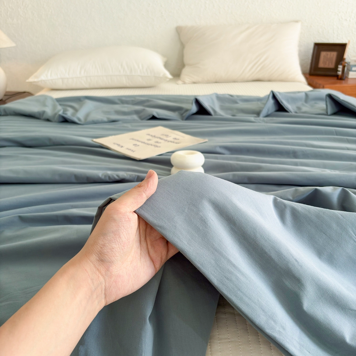 91家纺网 家纺一手货源 找家纺 贝尔 2026新款全棉多用夏被夏凉被空调被 天蓝