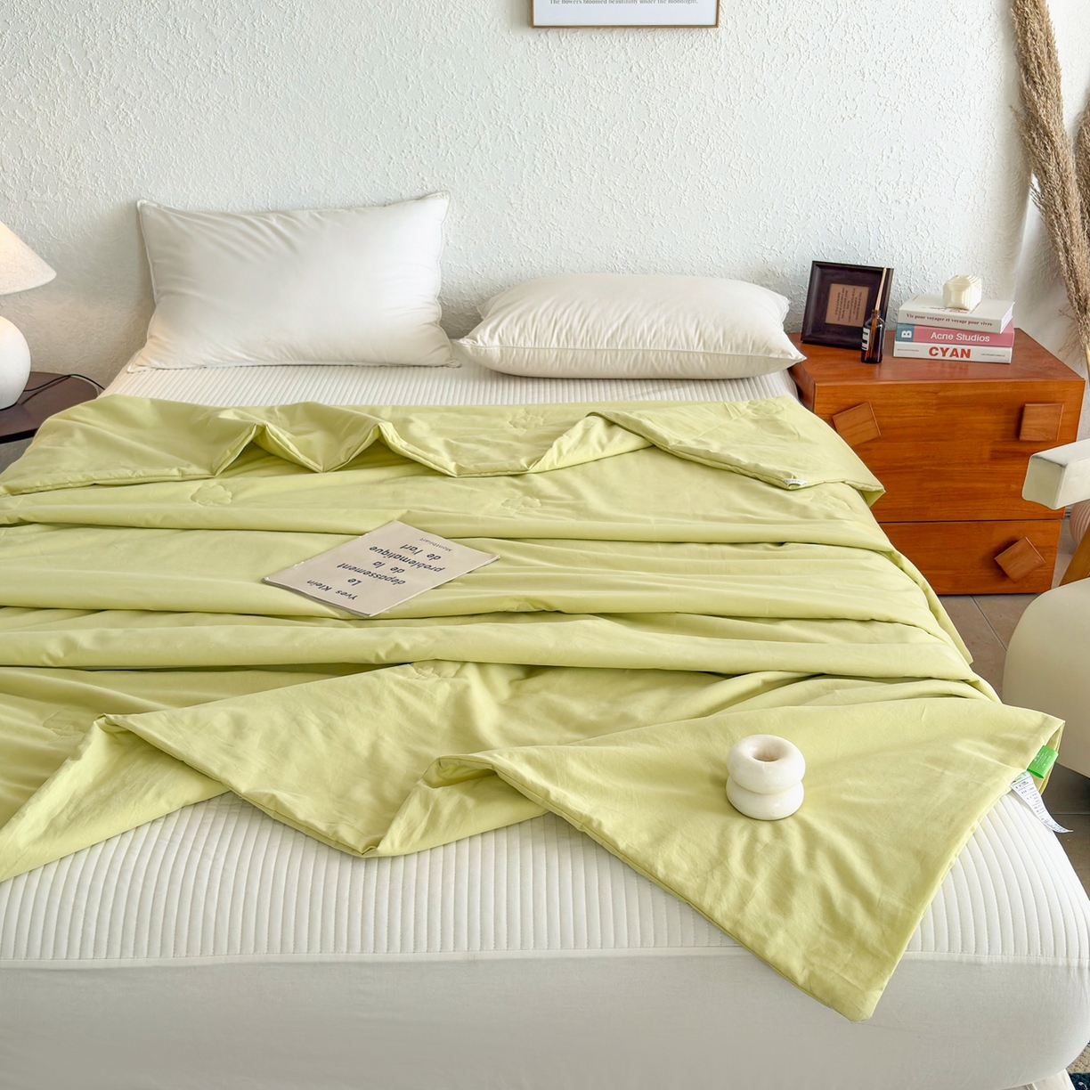 91家纺网 家纺一手货源 找家纺 贝尔 2026新款全棉多用夏被夏凉被空调被 浅绿