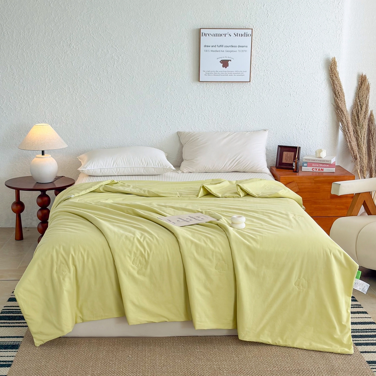 91家纺网 家纺一手货源 找家纺 贝尔 2026新款全棉多用夏被夏凉被空调被 浅绿