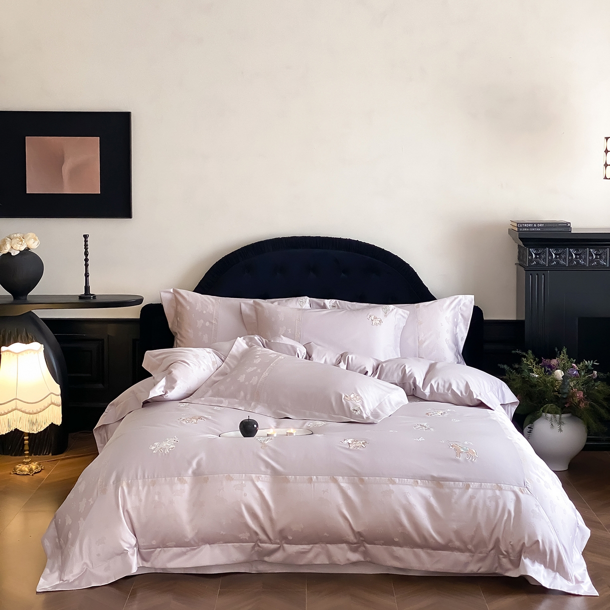 太古汇家居 2026新款高精密拼接+绣花四件套-“甜心小马”系列 甜心小马-优雅紫