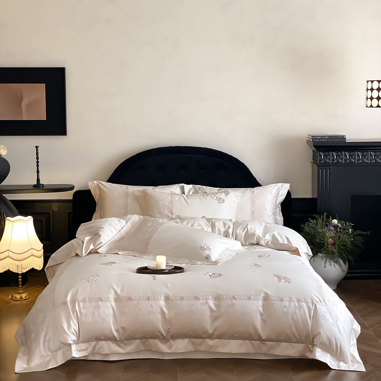 太古汇家居 2026新款高精密拼接+绣花四件套-“甜心小马”系列 甜心小马-香槟米