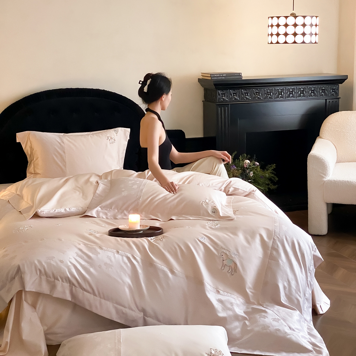 91家纺网 家纺一手货源 找家纺 （总）太古汇家居 2026新款高精密拼接+绣花四件套-“甜心小马”系列