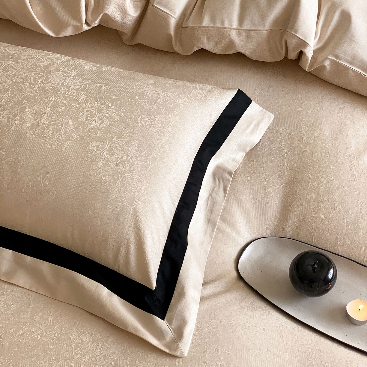 91家纺网 家纺一手货源 找家纺 （总）太古汇家居 2026新款全棉提花“凡尔赛”系列四件套