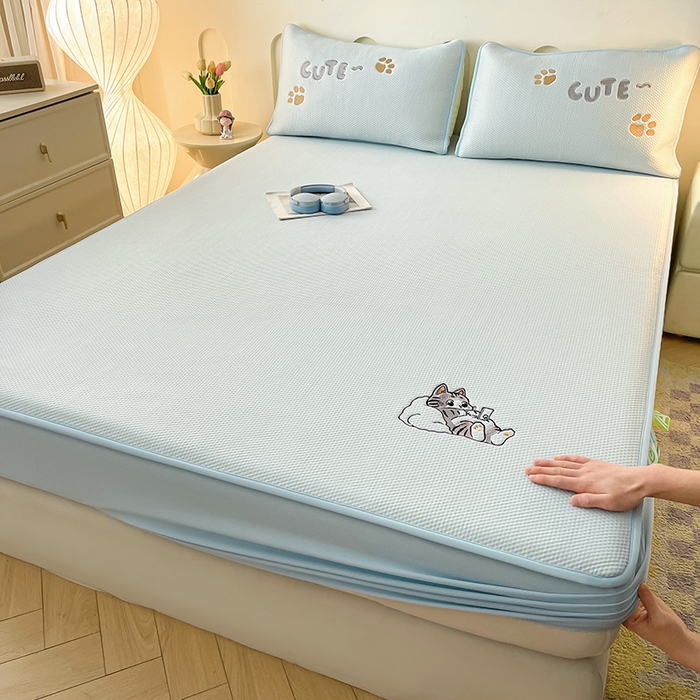 91家纺网 家纺一手货源 找家纺 （总）好儿喜家纺 2026新款喵韵凉席席子床笠