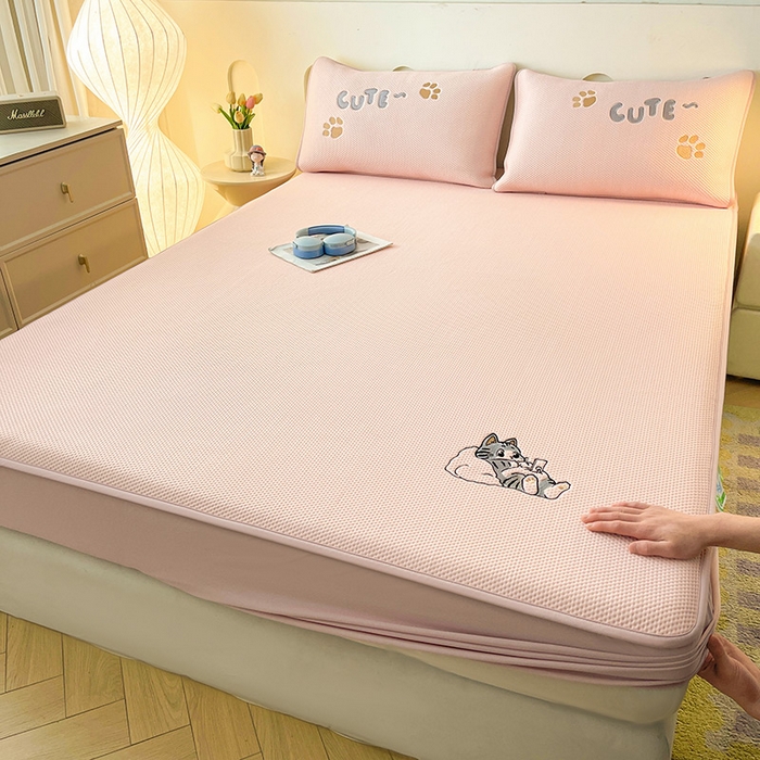 91家纺网 家纺一手货源 找家纺 （总）好儿喜家纺 2026新款喵韵凉席席子床笠