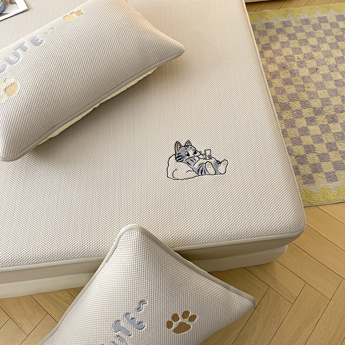 91家纺网 家纺一手货源 找家纺 （总）好儿喜家纺 2026新款喵韵凉席席子床笠