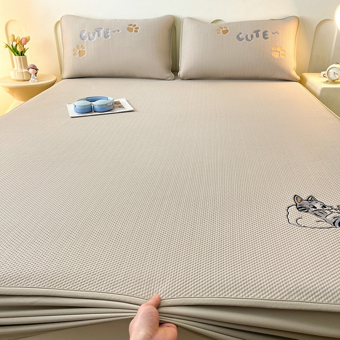 91家纺网 家纺一手货源 找家纺 （总）好儿喜家纺 2026新款喵韵凉席席子床笠