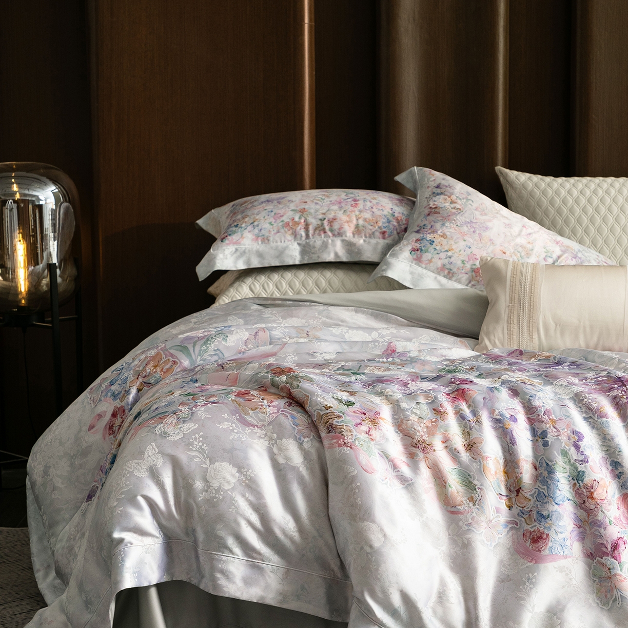 91家纺网 家纺一手货源 找家纺 （总）太古汇家居 2026新款桑真丝“花蝶绮梦”系列四件套