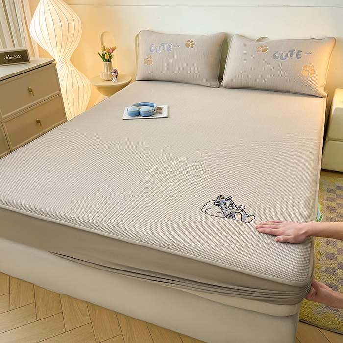 91家纺网 家纺一手货源 找家纺 （总）好儿喜家纺 2026新款喵韵凉席席子床笠