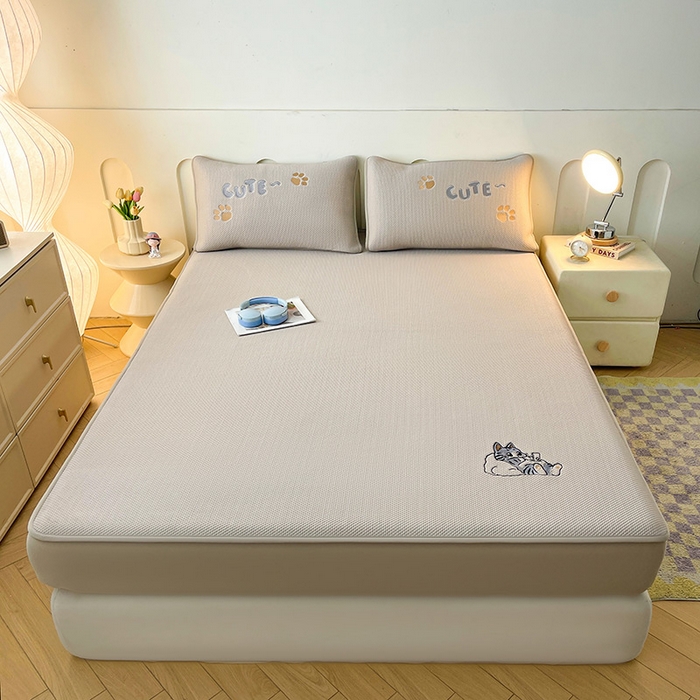 91家纺网 家纺一手货源 找家纺 （总）好儿喜家纺 2026新款喵韵凉席席子床笠