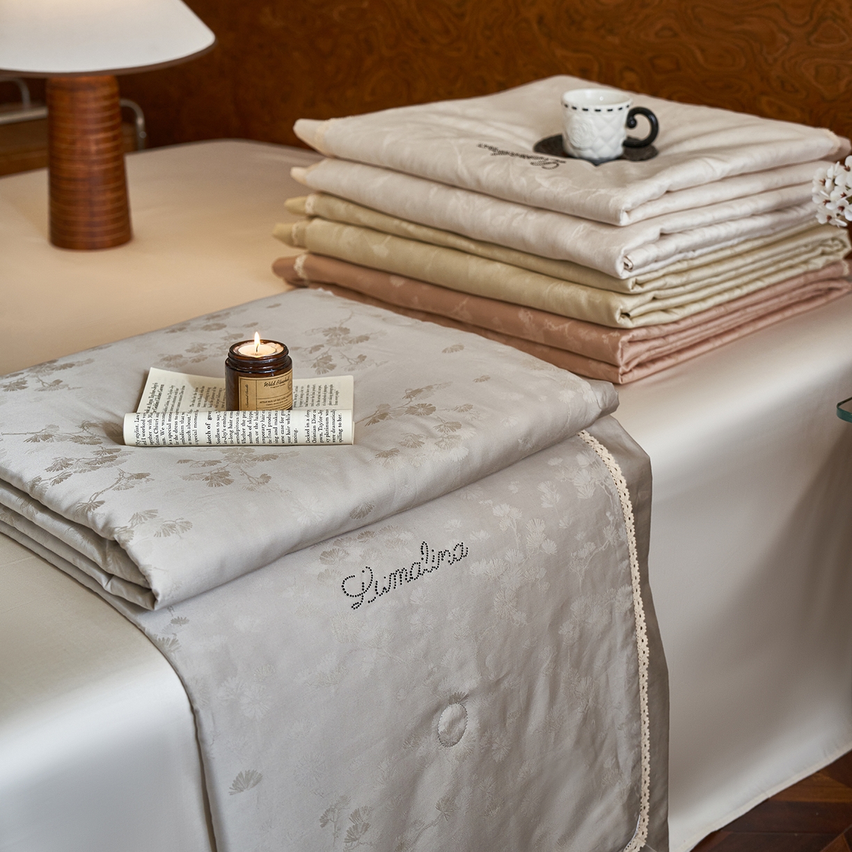 91家纺网 家纺一手货源 找家纺 （总）莱福仕 2026新款新中式莱赛尔天丝提花夏被空调被