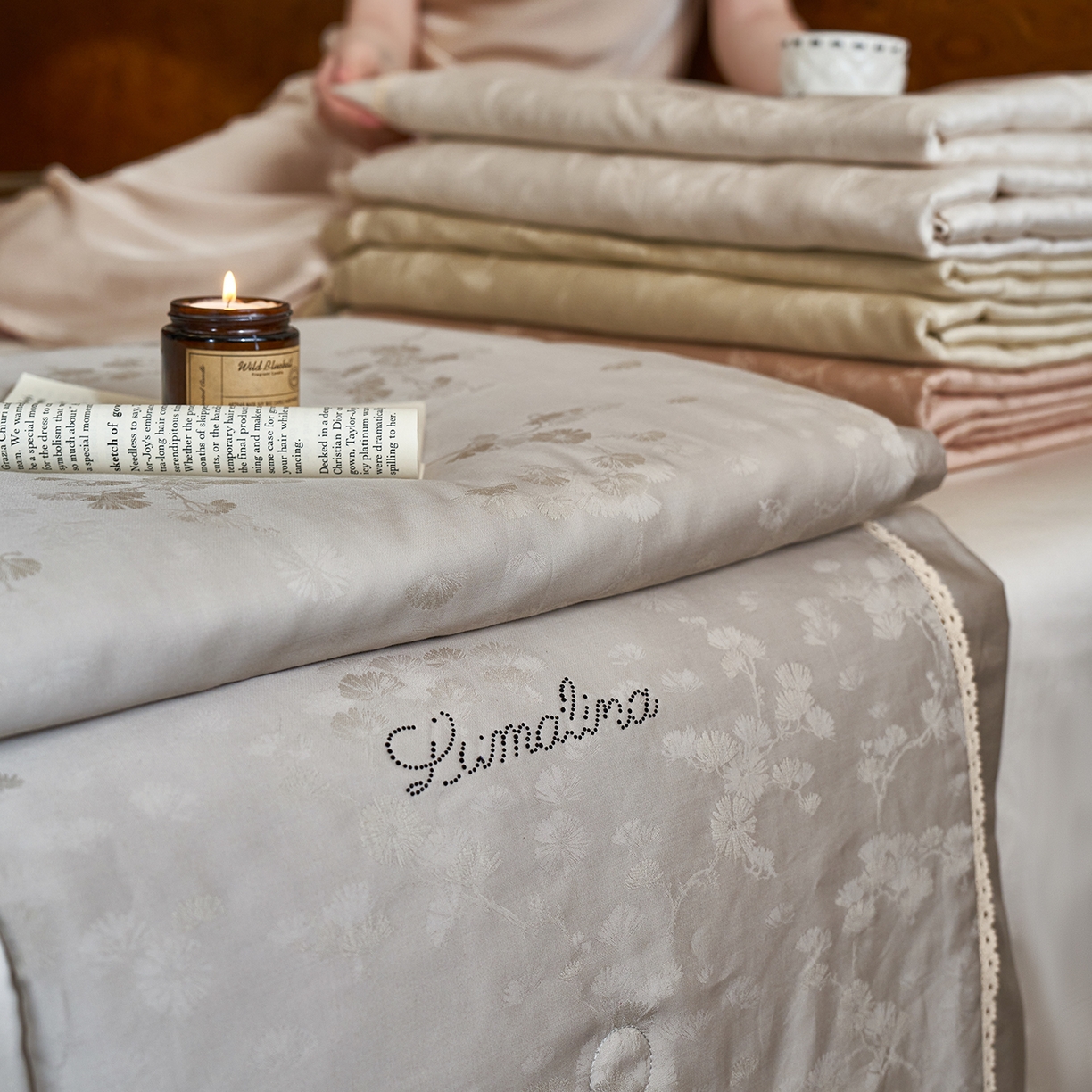 91家纺网 家纺一手货源 找家纺 （总）莱福仕 2026新款新中式莱赛尔天丝提花夏被空调被