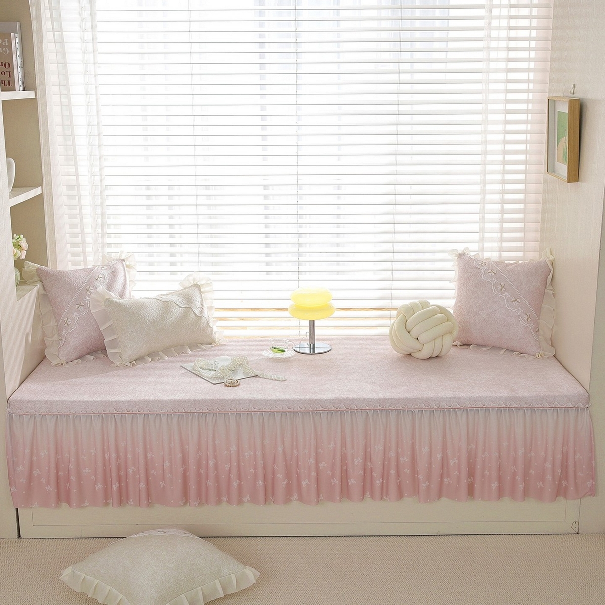 91家纺网 家纺一手货源 找家纺 （总）共鸣沙发垫 2026新款冰豆豆素雅5厘米海绵飘窗垫系列