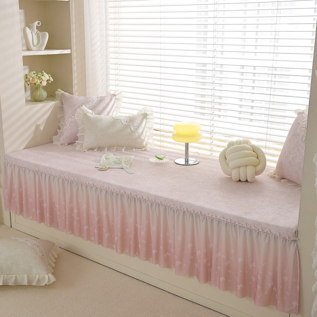 91家纺网 家纺一手货源 找家纺 （总）共鸣沙发垫 2026新款冰豆豆素雅5厘米海绵飘窗垫系列